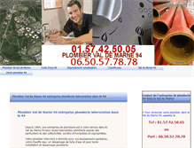 Tablet Screenshot of plombier-valdemarne-94.com
